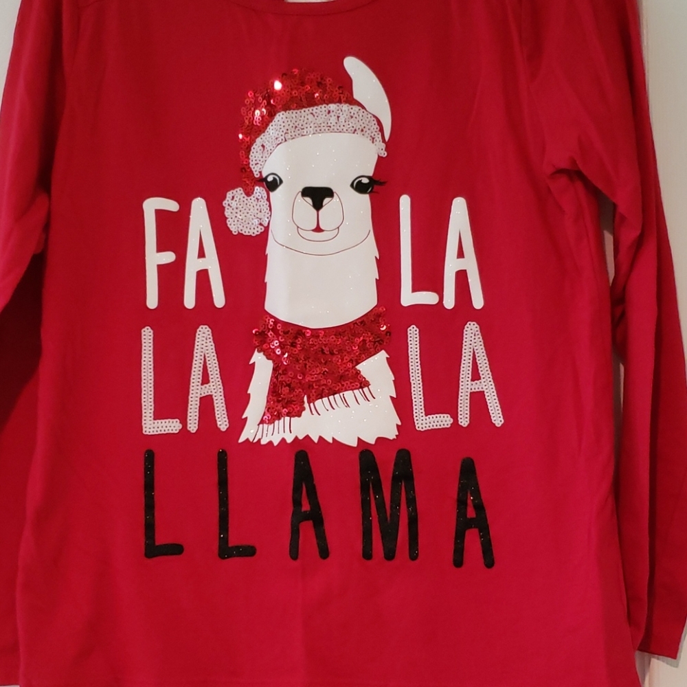 Children's Place Llama Holiday shirt